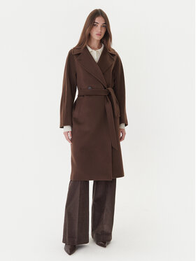 Weekend Max Mara Weekend Max Mara Vuneni kaput Resina 2525016102 Smeđa Regular Fit