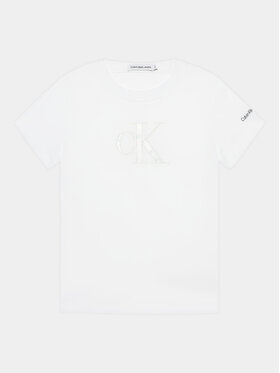 Calvin Klein Jeans Calvin Klein Jeans Футболка Metallic Monogram IG0IG02342 Білий Slim Fit