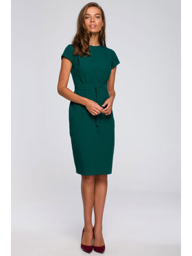 Stylove Stylove Koktejlové šaty S239 Zelená Regular Fit