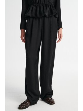 MARI PRETI MARI PRETI Spodnie materiałowe MONOGRAM M OBSIDIAN Czarny Wide Leg