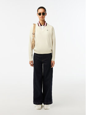 Lacoste Lacoste Пуловер AF9554 Екрю Regular Fit