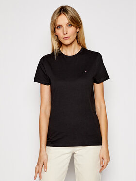 Tommy Hilfiger Tommy Hilfiger T-krekls Heritage Crew WW0WW22043 Melns Regular Fit
