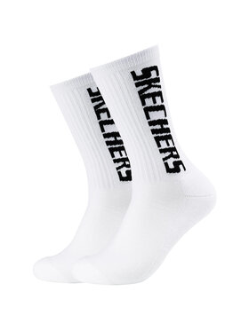 Skechers Skechers Skarpety Niskie Męskie Skechers 2pk Cushioned Socks Biały