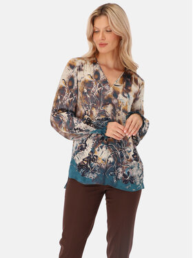 Potis & Verso Potis & Verso Bluzka Tera Brązowy Regular Fit