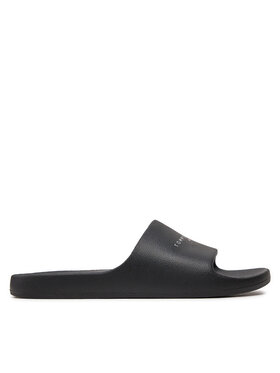 Tommy Jeans Tommy Jeans Παντόφλες Tjw Printed Pu Pool Slide EN0EN02693 Μαύρο