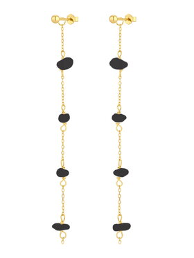 Alicja&Maria Jewellery Alicja&Maria Jewellery Kolczyki Joy Black Gold Złoty