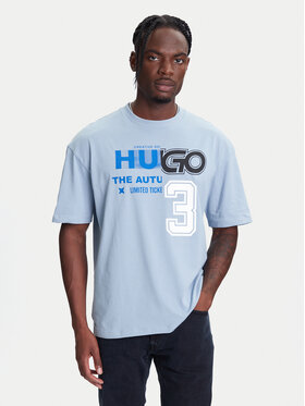 HUGO HUGO Majica Nesite 50544168 Svetlo modra Loose Fit