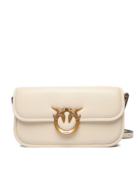 PINKO PINKO Дамска чанта Love Box Baguette Al 25-26 PLTT 105083 A26L Екрю