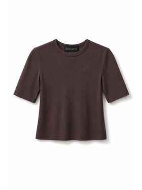 Magda Matyja Magda Matyja Bluzka SLOW TOP BROWN Brązowy Fitted Fit
