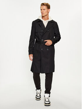 Hugo Hugo Тренч Maluks2341 50493354 Черен Regular Fit