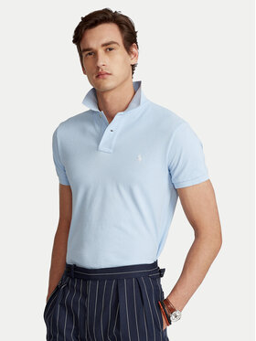Polo Ralph Lauren Polo Ralph Lauren Тениска с яка и копчета Core Replen 710795080 Светлосиньо Slim Fit