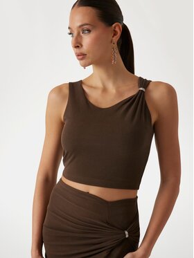 Guess Guess Top 172353 Brązowy Classic Fit
