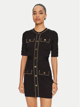 Elisabetta Franchi Elisabetta Franchi Džemper haljina AM-92B-46E2 Crna Regular Fit