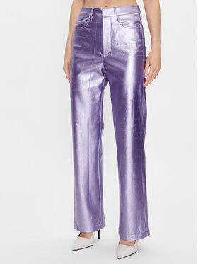 ROTATE ROTATE Pantaloni in similpelle Embossed 1000902225 Viola Relaxed Fit
