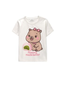 Coccodrillo Coccodrillo T-Shirt ZC6143234VGA-003 Kremowy Regular Fit