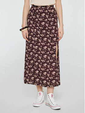 BIG STAR BIG STAR Spódnica midi SHIMENITA Brązowy Basic Fit