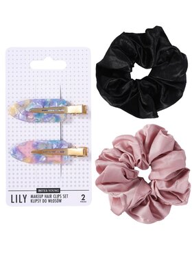 Sister Young Sister Young Klipsy do włosów do makijażu LILY oraz gumki scrunchie LILU Akcesoria do włosów