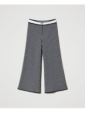 TWINSET TWINSET Spodnie materiałowe 242GJ3102 Czarny Regular Fit