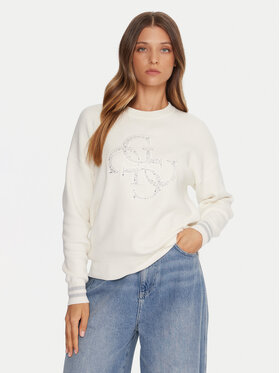 Guess Guess Pulover W5BR42 Z26I2 Écru Relaxed Fit