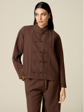 Oltre Oltre Giacca da abito R023J000372N032 Marrone Baggy Fit