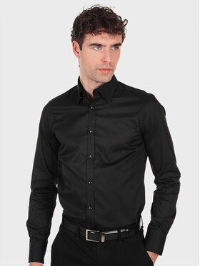 Evenemen Evenemen Koszula Bari Black Czarny Slim Fit