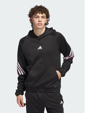 adidas adidas Bluza techniczna Basketball Crazy Warm Czarny Loose Fit