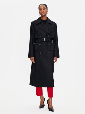 BOSS Boss Cappotto di lana Caspina 50518503 Nero Regular Fit
