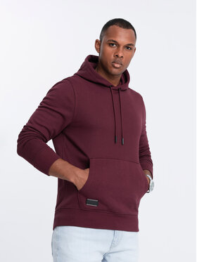 Ombre Ombre Mikina OM-SSBN-0161 Bordó Regular Fit