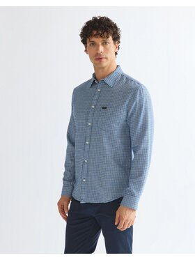 Wrangler Wrangler Koszula 1 PKT SHIRT Niebieski Regular Fit