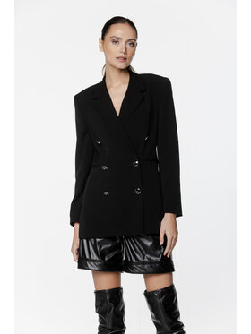Pilawski Pilawski Marynarka MARYNARKA CZARNA DWURZĘDOWA DAMSKA Czarny Slim Fit