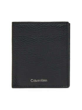 Calvin Klein Calvin Klein Große Herren Geldbörse Ck Leather Comp Trifold W C &Car LV04D1029G Schwarz