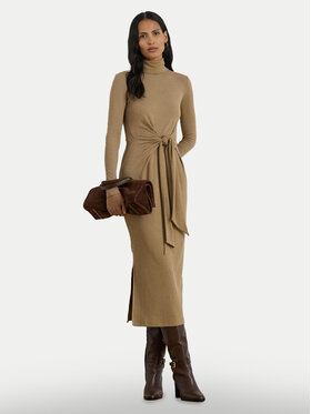 LAUREN RALPH LAUREN LAUREN RALPH LAUREN Sukienka dzianinowa 200980028003 Beżowy Slim Fit