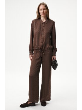 MARI PRETI MARI PRETI Pantaloni di tessuto Monogram M Weekend Marrone Regular Fit