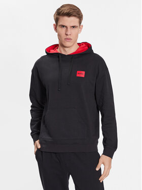 Hugo Hugo Džemperis Cut Logo Hoodie 50490276 Juoda Relaxed Fit