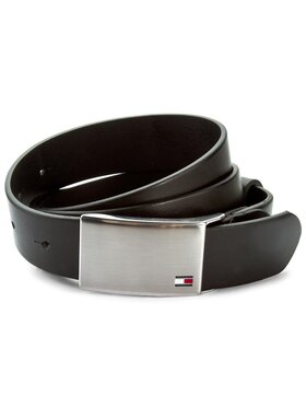 Tommy Hilfiger Tommy Hilfiger Ζώνη Ανδρική Th Plaque Belt 3.5 Adj AM0AM01995 Μαύρο
