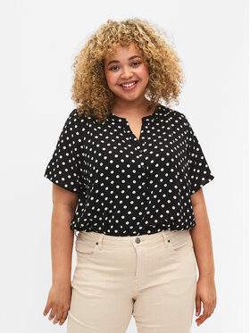Zizzi Zizzi Majica CA02310O Crna Regular Fit