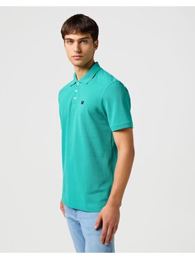 Wrangler Wrangler T-Shirt POLO SHIRT Zielony Regular Fit