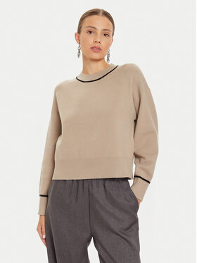 Vero Moda Vero Moda Sweter Saba 10318077 Beżowy Regular Fit