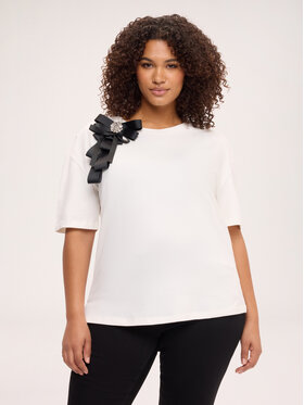 Fiorella Rubino Fiorella Rubino T-Shirt G05VL009809N011 Biały Regular Fit