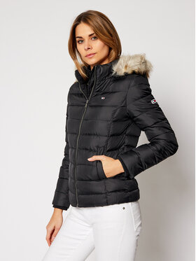 Tommy Jeans Tommy Jeans Vatovaná bunda Basic DW0DW08588 Černá Regular Fit