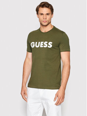 Guess Guess T-Shirt M2YI42 J1311 Zielony Slim Fit