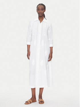 Selmark Selmark Rochie de vară BC196 Alb Relaxed Fit