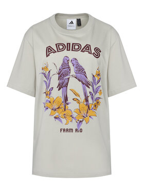 adidas adidas T-krekls FARM Graphic JV8610 Pelēks Regular Fit