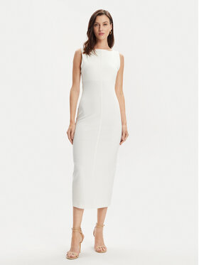 ViCOLO ViCOLO Ежедневна рокля TB0109 Екрю Slim Fit