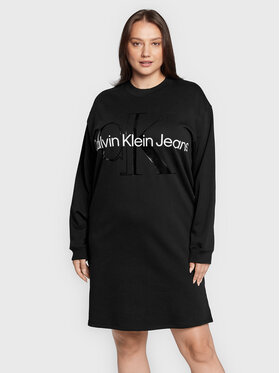 Calvin Klein Jeans Plus Calvin Klein Jeans Plus Každodenní šaty J20J219718 Černá Regular Fit