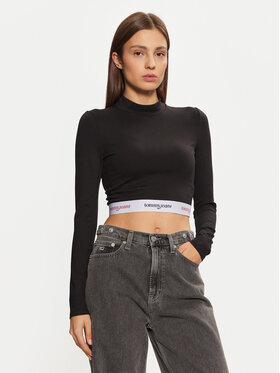 Tommy Jeans Tommy Jeans Блуза DW0DW19510 Черен Slim Fit