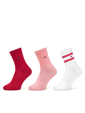 Tommy Hilfiger Tommy Hilfiger Kõrgete lastesokkide komplekt (3 paari) 701236330 Roosa
