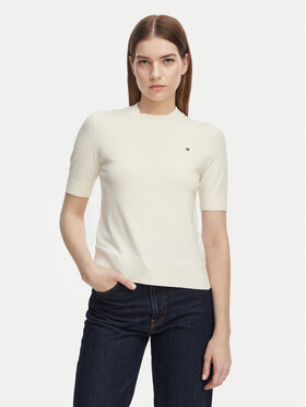 Tommy Hilfiger Tommy Hilfiger Sweter WW0WW49705 Żółty Slim Fit