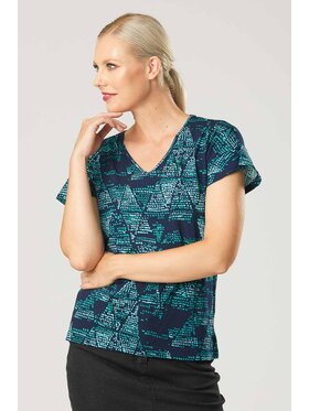 QUIOSQUE QUIOSQUE Bluzka 16-TD-145 E-COM Granatowy Regular Fit