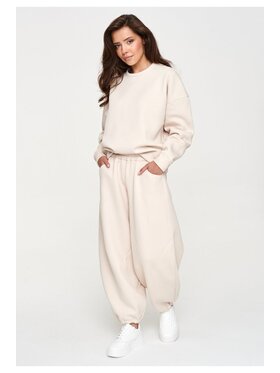 Makadamia Makadamia Dres M947 Beżowy Loose Fit